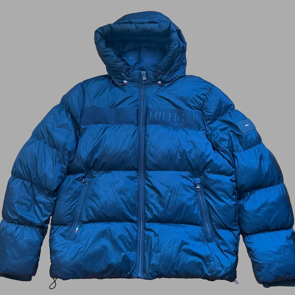Tommy Hilfiger Puffer Jacket - Navy Blue - Size Large